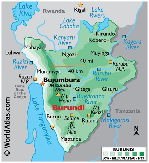 burundi map geography  burundi map  burundi worldatlascom
