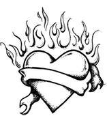 heart  flames coloring pages  hearts  flames abuv cliparts