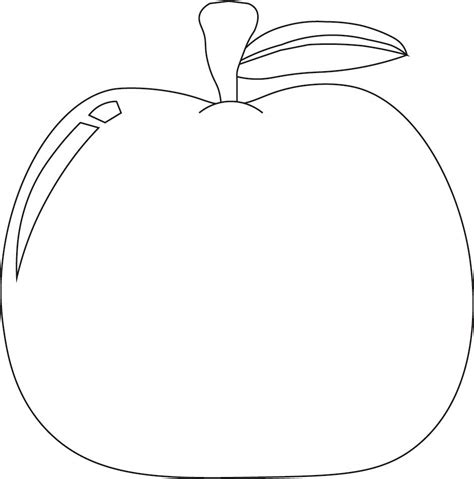 apple coloring page  printable  svg file  silhouette