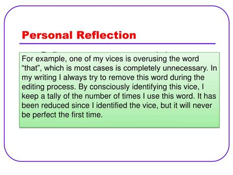 personal reflection powerpoint    id