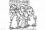 Alvin Chipmunks Pages Coloring Characters Printable Print Kids sketch template