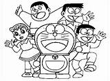 Doraemon Mewarnai Teman sketch template