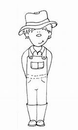 Farmer Coloring Pages Printable Boy Sheet Farm Wife Colouring Clipart Google sketch template