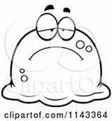Blob Pudgy Coloring Outlined Clipart Cartoon Vector Sad Drunk Cory Thoman Grinning Green Poster Print Monster Surprised sketch template