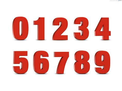 numbers red clipart