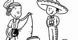 Coloring Mexican Pages Trajes Traditional Dress Tipicos sketch template