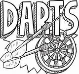 Darts Dart Dartboard Yayimages Clipart Drawings sketch template