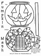 Math Halloween Coloring Pages Pumpkin Graph Activity Printables Color Kids Trick Graphing Addition Activities Puzzles Word Search Treat Worksheets Printable sketch template