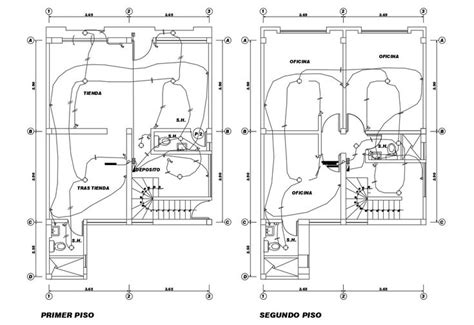 residential bungalow electrical layout  autocad  includes   floor  floor