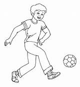 Coloring Soccer Pages Boy Comments sketch template