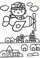 Kitty Hello Coloring Pages Printable Printing Kids sketch template