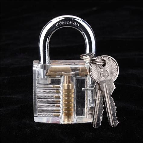 clear transparent padlock practice lock lock transparent case