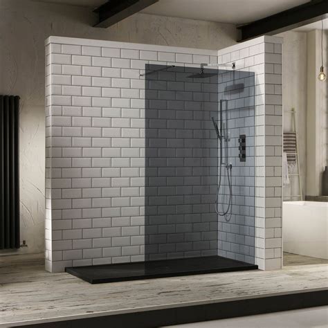 mode 10mm smoked glass walk in glass panel walk in shower enclosures