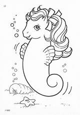 Pony Coloring Little Pages G1 Vintage Mermaid Colouring Drawing Sea Adult Flickr Color Book Cute Cartoon Horse Books Kids Ponies sketch template