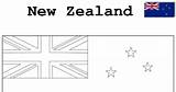 Zealand Flag sketch template