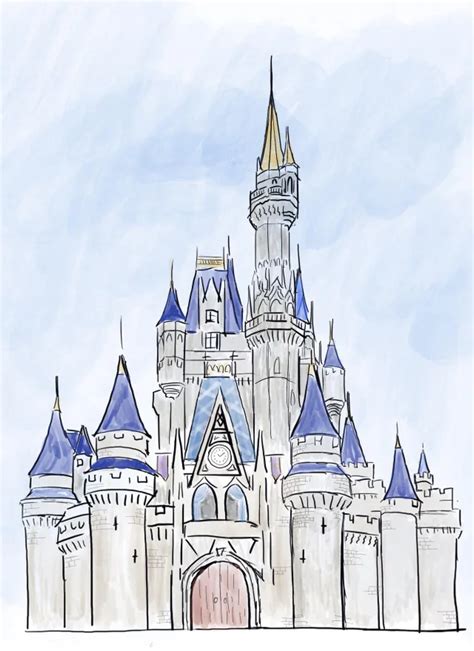 wanted   digital sketching   drew cinderellas castle
