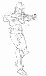 Clone Trooper Showing Fierce Lovers Dibujar sketch template