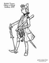 Coloring Pages Revolution Revolutionary War Soldiers American Uniforms Guides Historic Solder Troops Color French sketch template