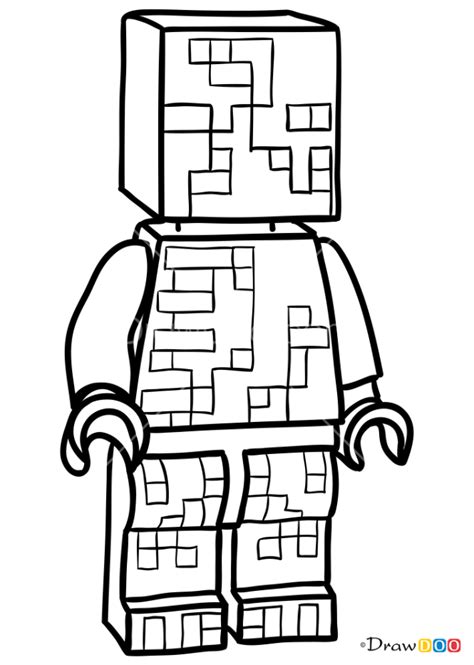 draw zombie pigman lego minecraft