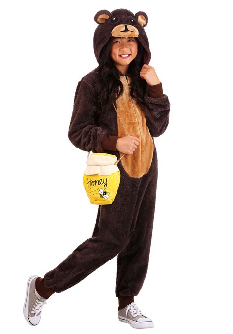 kids jumpsuit costume brown bear