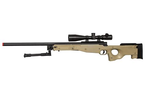 bravo mk98 bolt action sniper airsoft rifle bipod tan