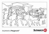 Schleich Reiterhof Pferdehof Malvorlagen Mytie sketch template