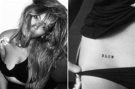 beyonce showed off her temporary tattoos in sexy instagram pictures daily star