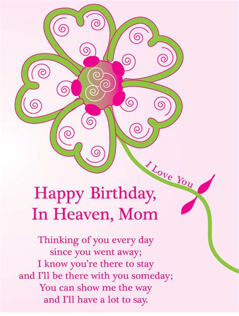 happy birthday  heaven mom happy birthday myniceprofilecom
