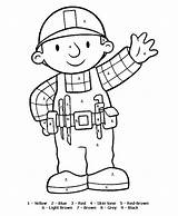 Color Coloring Pages Bob Builder Kids Numbers Printable Number Preschool Colouring Boys Sheets Book Allkidsnetwork Construction Print Visit Cartoon Community sketch template