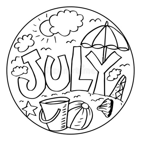 calendar july coloring page  printable coloring pages  kids