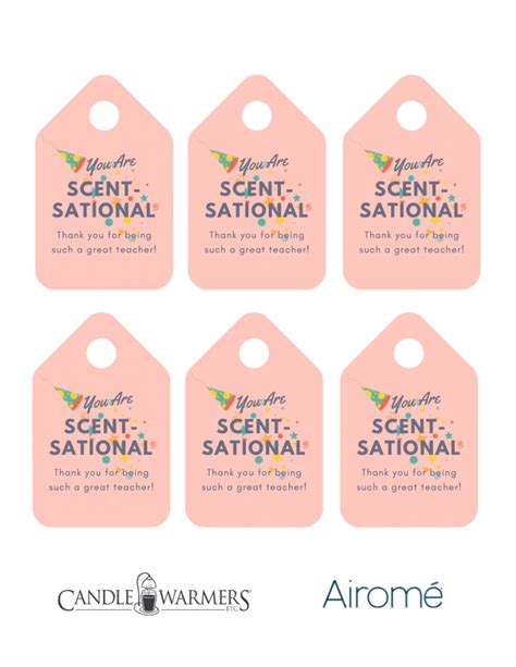 youre scent sational teacher gift idea   printables airome