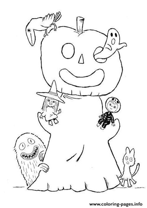 halloween monstersa coloring page printable