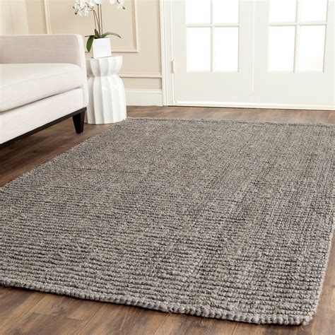 safavieh hand woven natural fiber light grey jute rug