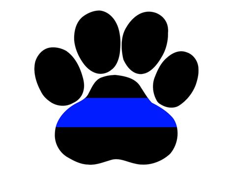 thin blue    paw print decal tactical front liner