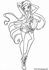 Winx Stella Coloring Club Pages Bloomix Printable Color Book sketch template