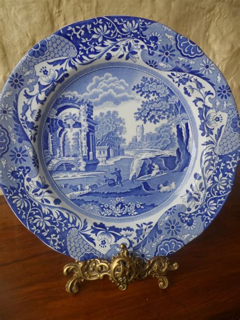 antiques atlas copeland spode blue italian dinner plate