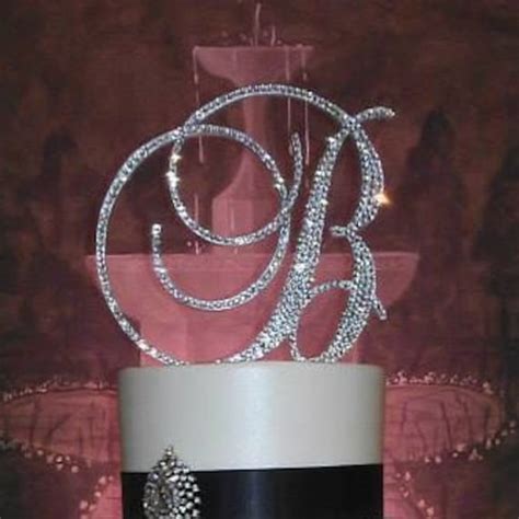 Gorgeous Swarovski Crystal Wedding Cake Toppers 4 In Etsy