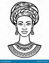 Africaine Femme Turban Jeune Drawings Afrikaanse Tulband Sketches Een Young Afrique sketch template