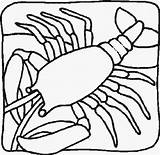 Lobster Coloring Pages Animals Color Crawfish Print Kids Sea Animal Back sketch template