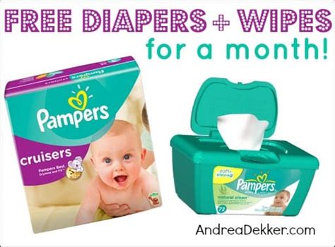 pampers diapers  wipes   month andrea dekker