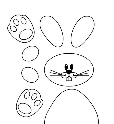 easter bunny face template printable easter bunny face pattern