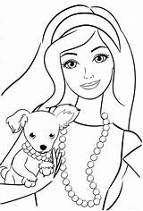 Coloring Pages Barbie Unicorn Girls Dog Colouring Printable Kids Choose Board Drawing sketch template