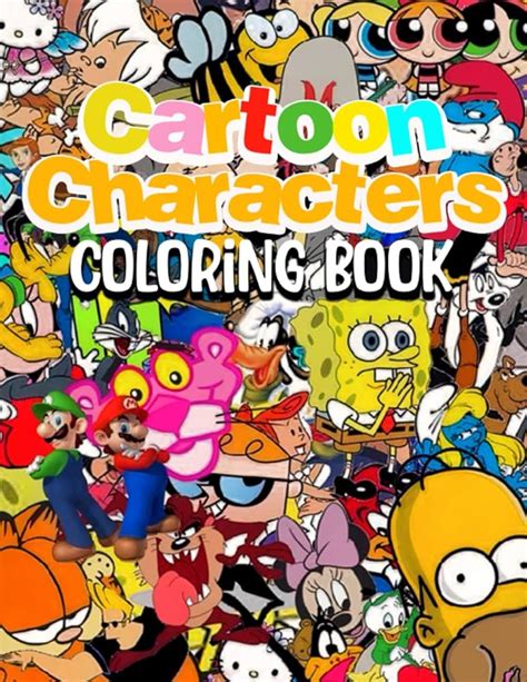 cartoon characters coloring book great cartoon character coloring