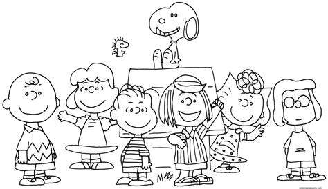 peanuts fall coloring pages