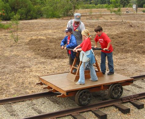 train and handcar rides at rail museum entertainment