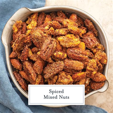 homemade spiced nuts sweet  spicy party appetizer recipe