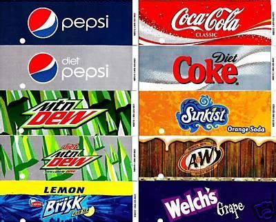 coke vending machine soda labels soda labels printable soda labels