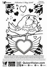 Quiver Coloring Pages Augmentedreality Valentines Contest Chick Diary Techie Birijus sketch template