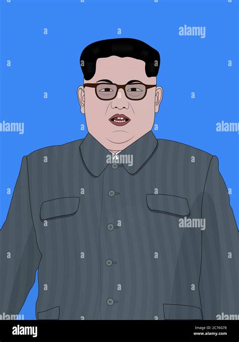 Kim Jong Un Portrait Stock Vector Images Alamy