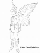 Coloring Fairy Boy Elf Pages Colouring Kids Drawing Pheemcfaddell sketch template